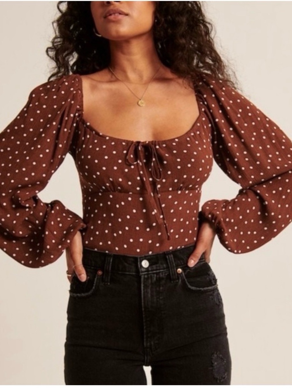 Abercrombie & Fitch Puff Sleeve Top